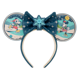 LOUNGEFLY Diadèmes pour oreilles Mickey & Minnie Holiday Disney - Accessoire de collection (13.7x14.2 cm)