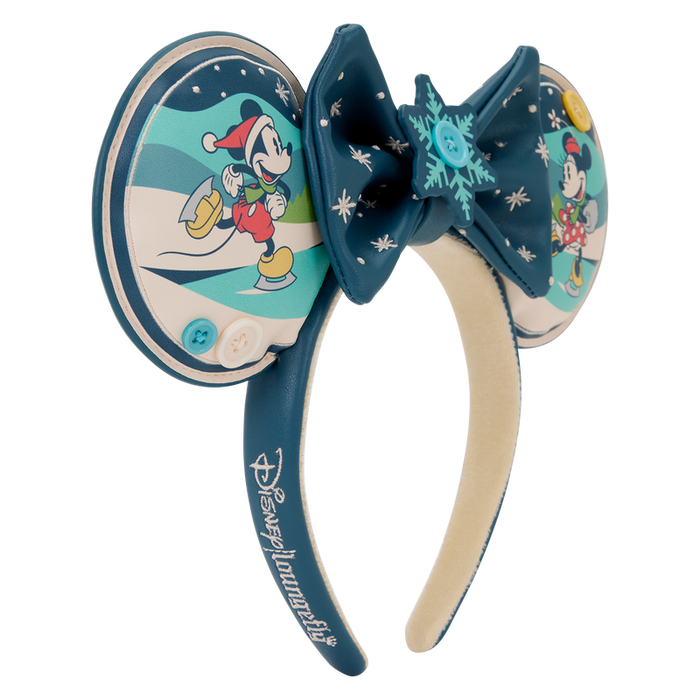 LOUNGEFLY Diadèmes pour oreilles Mickey & Minnie Holiday Disney - Accessoire de collection (13.7x14.2 cm)