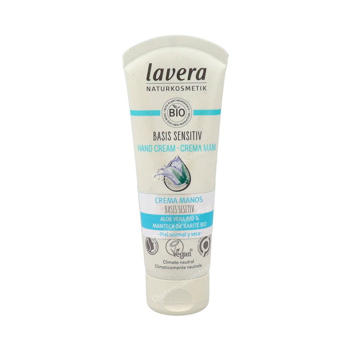 LAVERA BASIS SENSITIV Crème pour les mains à l'aloe vera BIO VEGAN LAVERA BASIS SENSITIV Crème pour les mains à l'aloe vera BIO VEGAN