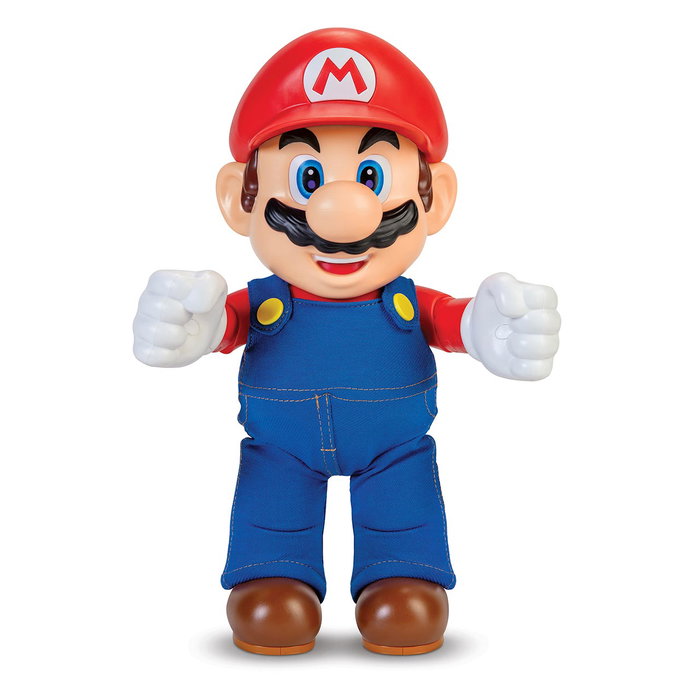 Jakks Pacific Figurine Mario Super Mario Bros 'It's a me' 36 cm avec 30 phrases et sons, versions multilingues Jakks Pacific Figurine Mario Super Mario Bros 'It's a me' 36 cm avec 30 phrases et sons, versions multilingues