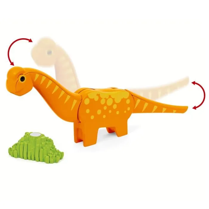 BRIO World - Circuit de Train en Bois Dinosaure - Coffret Complet 12 Pièces avec Dinosaure et Train Manuel - Action de Jeu sans Pile - Pour Enfants dès 3 Ans