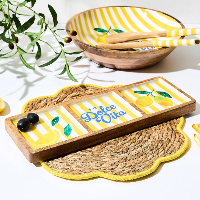 Home Deco Factory Plateau de partage jaune mangue Dolce Vita Home Deco Factory Plateau de partage jaune mangue Dolce Vita