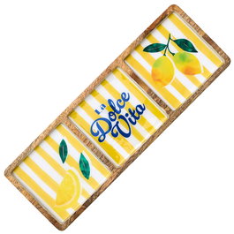 Home Deco Factory Plateau de partage jaune mangue Dolce Vita