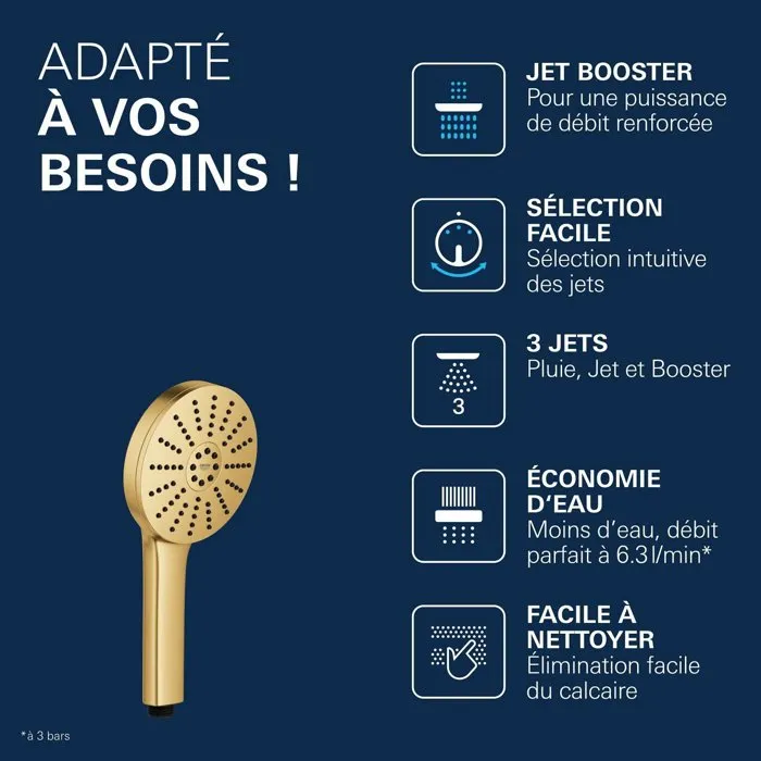 GROHE Vitalio Joy+ 120 - Douchette à 3 jets