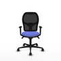 Piqueras y Crespo Chaise de Bureau Jorquera, Assise Bleu Clair et Dossier Noir