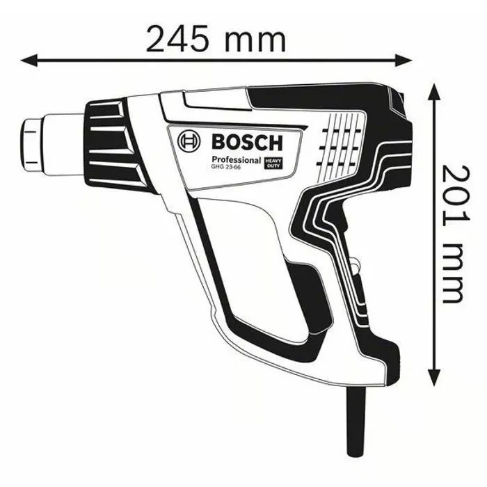 Bosch Professional Décapeur thermique GHG 23-66, 2300 W, 650 °C max, coffret d'accessoires (06012A6300)