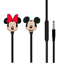 ERT GROUP Casque audio Disney Minnie & Mickey avec microphone et contrôle à distance, certification CE, ROHS, Reach, Jack 3.5mm