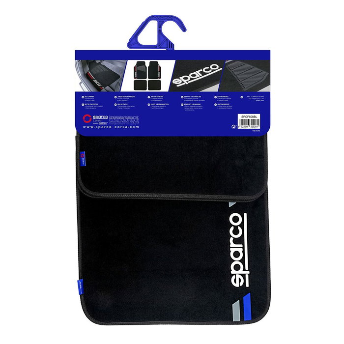 Sparco Set de tapis de voiture moquette bleu universel Sparco Set de tapis de voiture moquette bleu universel