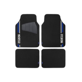 Sparco Tapis Moquette Corsa Bleu SPCF508BL 4 Unités Universels Antidérapants