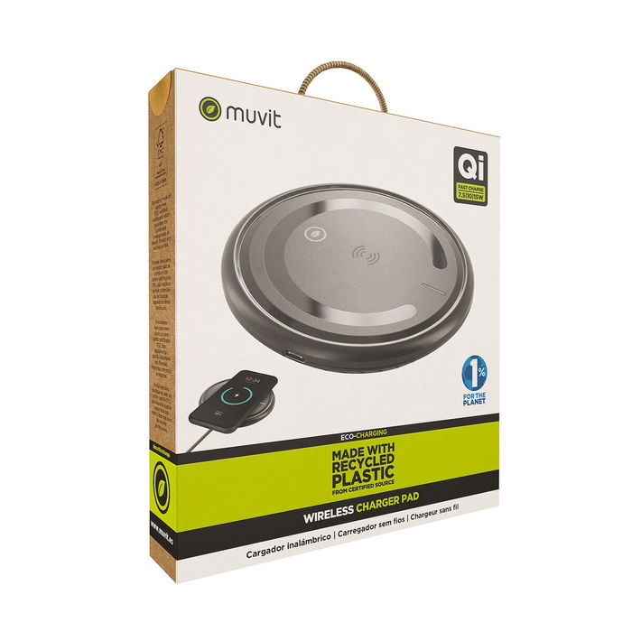 Chargeur sans fil Muvit for Change W114-R BLACK Noir