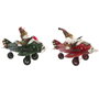 DKD Home Decor Décorations de Noël Avion Métal (2 Unités)