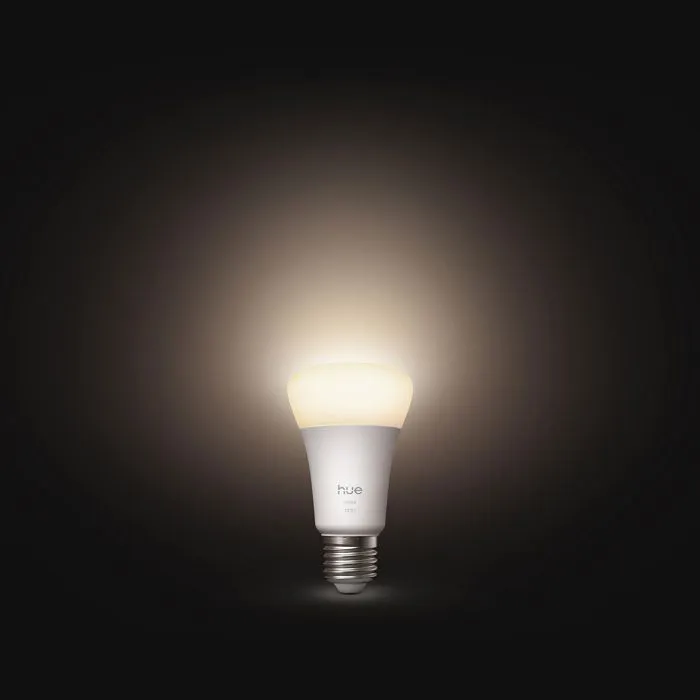 Philips Hue Ampoule LED connectée A60 - Luminosité 1100 lumens - 9,5 W - Blanc chaud 2700K - Culot E27 - Gradation fluide