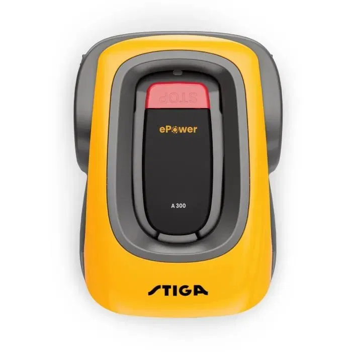 STIGA A 300 - Tondeuse robot sans fil pour jardin jusqu'à 450 m², navigation AGS, gestion par application STIGA.Go, 2 zones