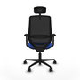 Chaise de Bureau avec Appui-tête Mardos traslack bali Piqueras y Crespo D036N2H Bleu