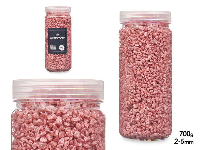 GIFTDECOR Bote Piedra 2-5 mm Metalizada 700g Teja GIFTDECOR Bote Piedra 2-5 mm Metalizada 700g Teja