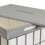 BigBuy Home Panier à linge Gris Polyester Fer Bois MDF