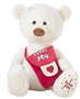 Creaciones Llopis - Peluche ours messager blanc 55 cm - Jouet en peluche douce en polyester pour bébés et enfants