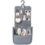Beaba - Trousse de toilette bébé avec 10 accessoires (thermomètre, ciseaux, peigne, anneau de dentition, mouche-bébé) - Organisation à élastiques et poche zippée - Vieux rose