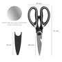 ORYX Tijeras de cocina en acero inoxidable con funda