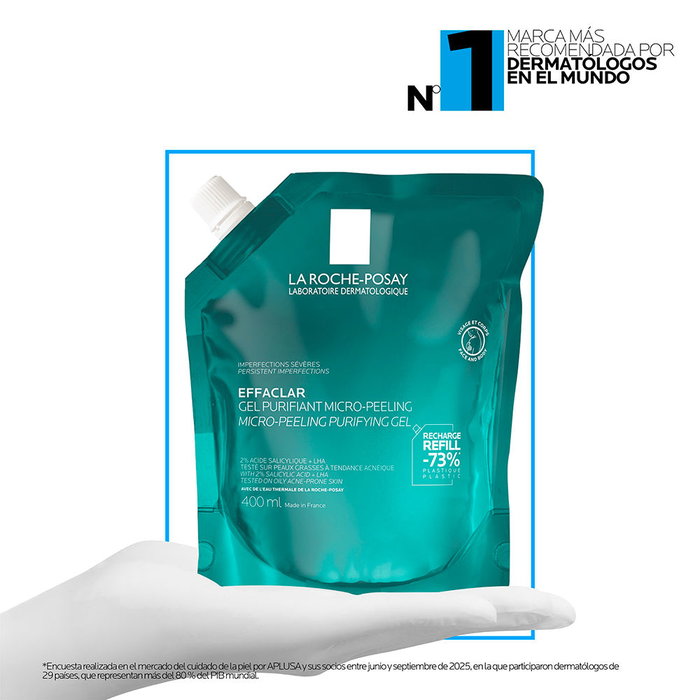 La Roche Posay Gel micro-exfoliant purifiant EFFACLAR anti-imperfections, recharge 400 ml