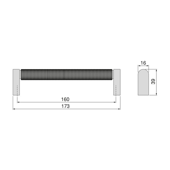Emuca Lot de 5 poignées pour meubles Bergen, L173mm, entraxe 160mm, Aluminium , peint en or