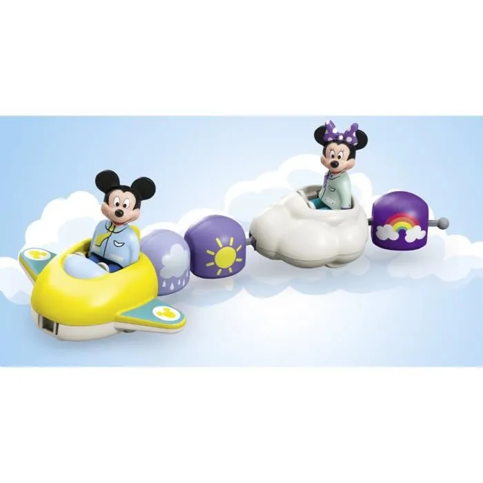 Playmobil Junior 71697 - Train des nuages de Mickey et Minnie, Jouet Disney, Figurines Minnie et Mickey incluses, À partir de 12 mois