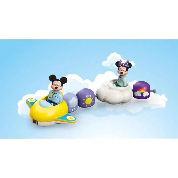 Playmobil Junior 71697 - Train des nuages de Mickey et Minnie, Jouet Disney, Figurines Minnie et Mickey incluses, À partir de 12 mois