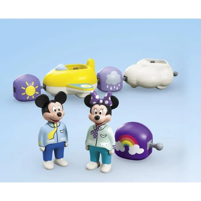 Playmobil Junior 71697 - Train des nuages de Mickey et Minnie, Jouet Disney, Figurines Minnie et Mickey incluses, À partir de 12 mois