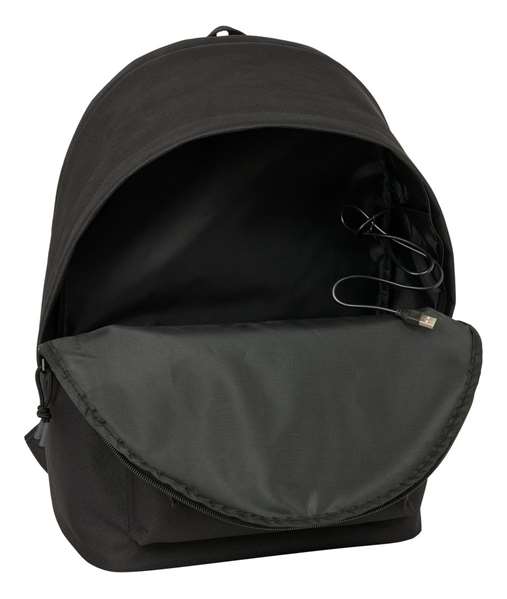 Safta Mochila doble Sac à dos double pour ordinateur portable 15.6 pouces avec port USB de charge, couleur noir, dimensions 31x44x18 cm, Teen Safta Mochila doble Sac à dos double pour ordinateur portable 15.6 pouces avec port USB de charge, couleur noir, dimensions 31x44x18 cm, Teen