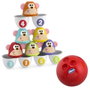 Chicco - Jeu de Bowling Animaux avec Boule - Jouet d'éveil en PVC - Dimensions 11x15x9 cm - Recommandé de 18 mois à 5 ans