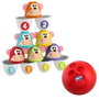 Chicco - Jeu de Bowling Animaux avec Boule - Jouet d'éveil en PVC - Dimensions 11x15x9 cm - Recommandé de 18 mois à 5 ans