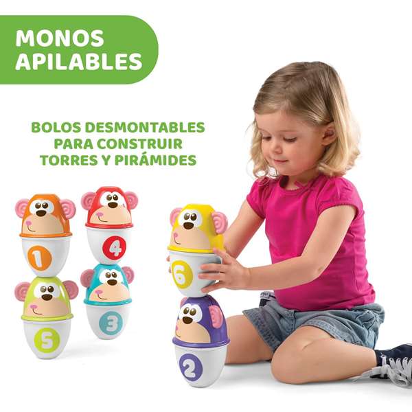 Chicco - Jeu de Bowling Animaux avec Boule - Jouet d'éveil en PVC - Dimensions 11x15x9 cm - Recommandé de 18 mois à 5 ans Chicco - Jeu de Bowling Animaux avec Boule - Jouet d'éveil en PVC - Dimensions 11x15x9 cm - Recommandé de 18 mois à 5 ans