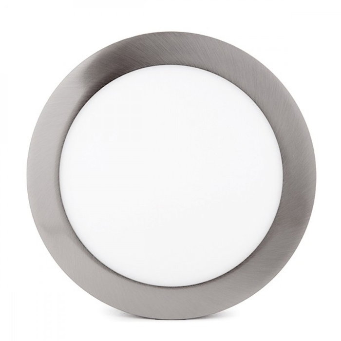 Plafonnier LED circulaire 18 W, 1 800 lm, 6 000 K, nickel satiné Plafonnier LED circulaire 18 W, 1 800 lm, 6 000 K, nickel satiné