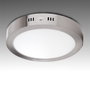 Plafonnier LED circulaire 18 W, 1 800 lm, 6 000 K, nickel satiné
