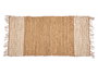 Giftdecor Tapis Naturel Rayures Blanc 70 x 140 cm en Jute et Coton (Set de 8)