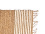 Giftdecor Tapis Naturel Rayures Blanc 70 x 140 cm en Jute et Coton (Set de 8)