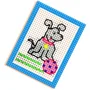 Ses Creative J'apprends à broder, coffret de 4 cartes pré-imprimées et perforées (chat, papillon, cheval, chien), toile à gros trous pour enfants à partir de 3 ans