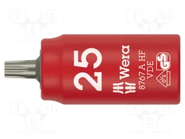WERA Douille Torx® TX25 isolée 1/4'' 36mm VDE HF Zyklop