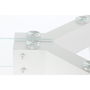 Table de Salle à Manger DKD Home Decor Blanc Transparent Verre Bois MDF 160 x 90 x 75 cm