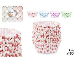 Kinvara Lot de 150 Moules en Papier à Pois 9 cm Assortis (Set de 48)