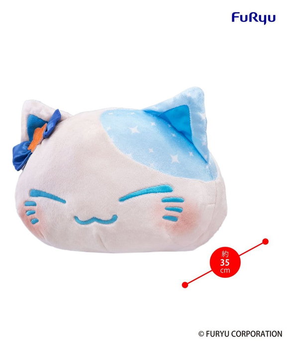 Furyu Nemuneko Cat Big Plush Bleu 35 cm