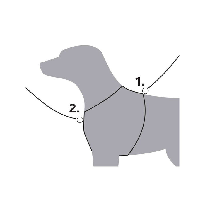 Harnais pour Chien Trixie Premium Trekking Graphite Sable S/M