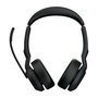 Jabra Evolve2 55 Link380a - Casque audio stéréo professionnel UC avec réduction de bruit active ANC, Bluetooth et support de charge pour bureau