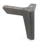 Q&Q Patte de meuble Vector H120 en métal durable, finition plomb (gris métallisé), hauteur 120 mm pour canapé ou meuble