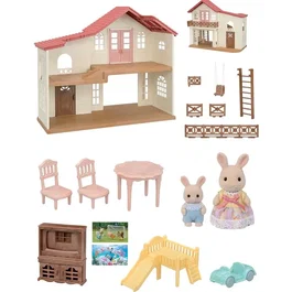 Sylvanian Families Maison miniature avec terrasse - 2 figurines incluses