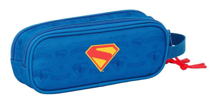 Safta Portatodo Superman - Porte-tout double pour enfant, dimensions 21 x 8 x 6 cm, jouet d'imagination, recommandé à partir de 3 ans
