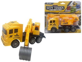 Rama Camion de construction avec grue et tractopelle, jouet 24.5 x 22 x 6.5 cm, pour enfants dès 3 ans