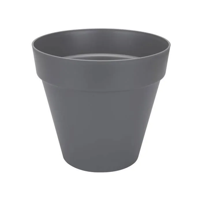 ELHO Pot de fleurs rond Loft Urban, anthracite, avec roues et réserve d'eau, diamètre 38.5 cm, hauteur 35.3 cm ELHO Pot de fleurs rond Loft Urban, anthracite, avec roues et réserve d'eau, diamètre 38.5 cm, hauteur 35.3 cm