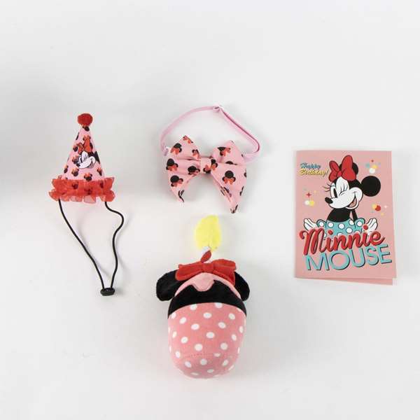 Cerdá Set d'anniversaire pour animaux Minnie 16.0 x 26.4 x 10.5 cm Rose