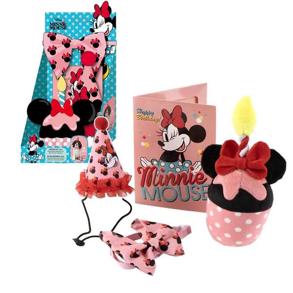 Cerdá Set d'anniversaire pour animaux Minnie 16.0 x 26.4 x 10.5 cm Rose